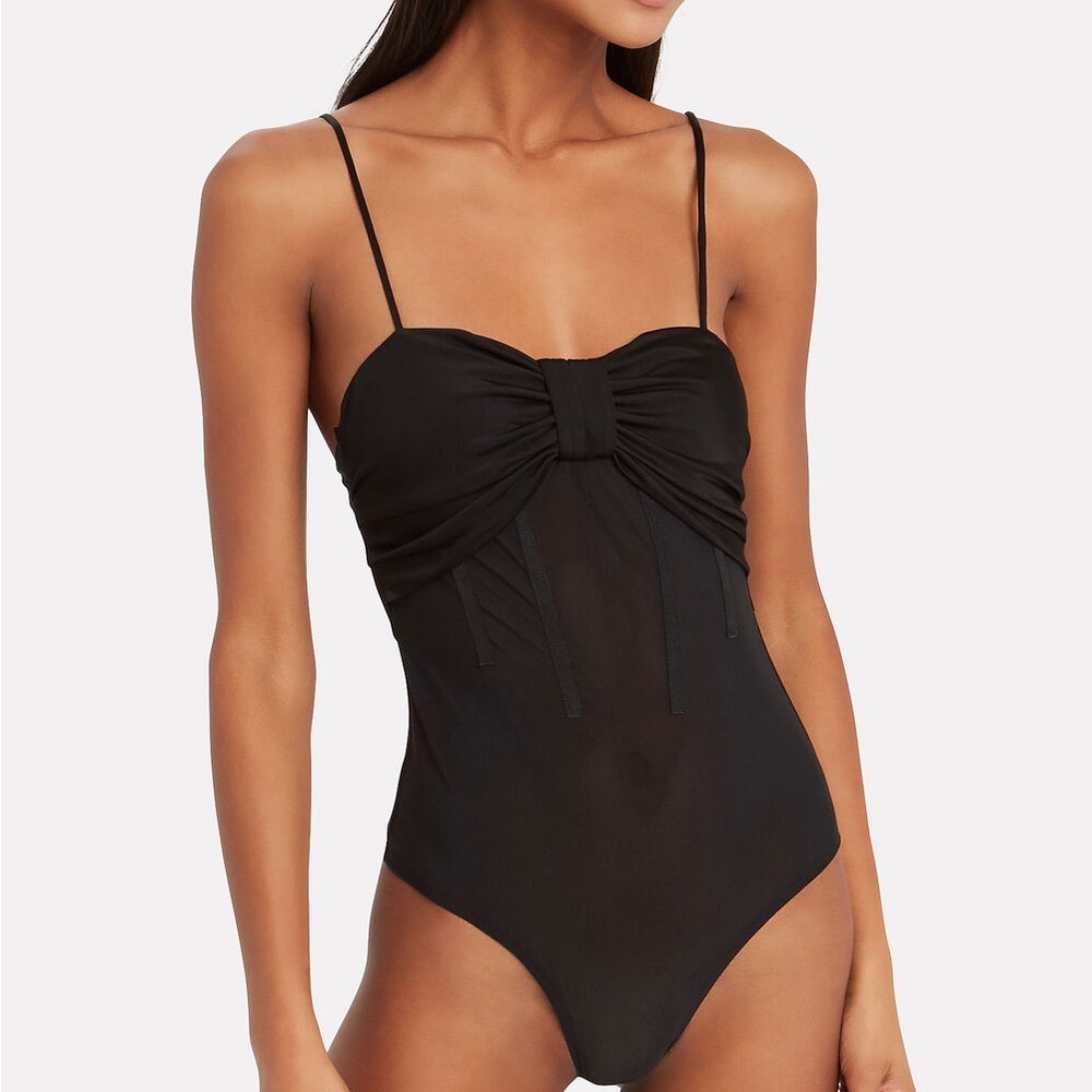 NIGHT NIGHT BY JONATHAN SIMKHAI
Ruched Power Mesh Bodysuit